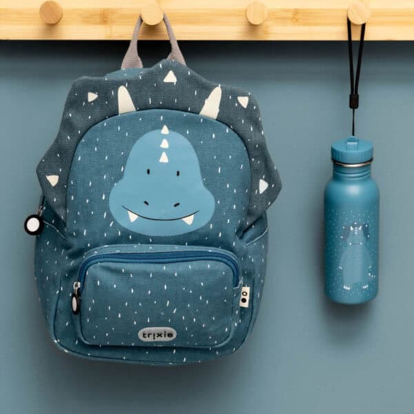 Trinkflasche 350 ml Mr. Triceratops von Trixie Baby mit Rucksack