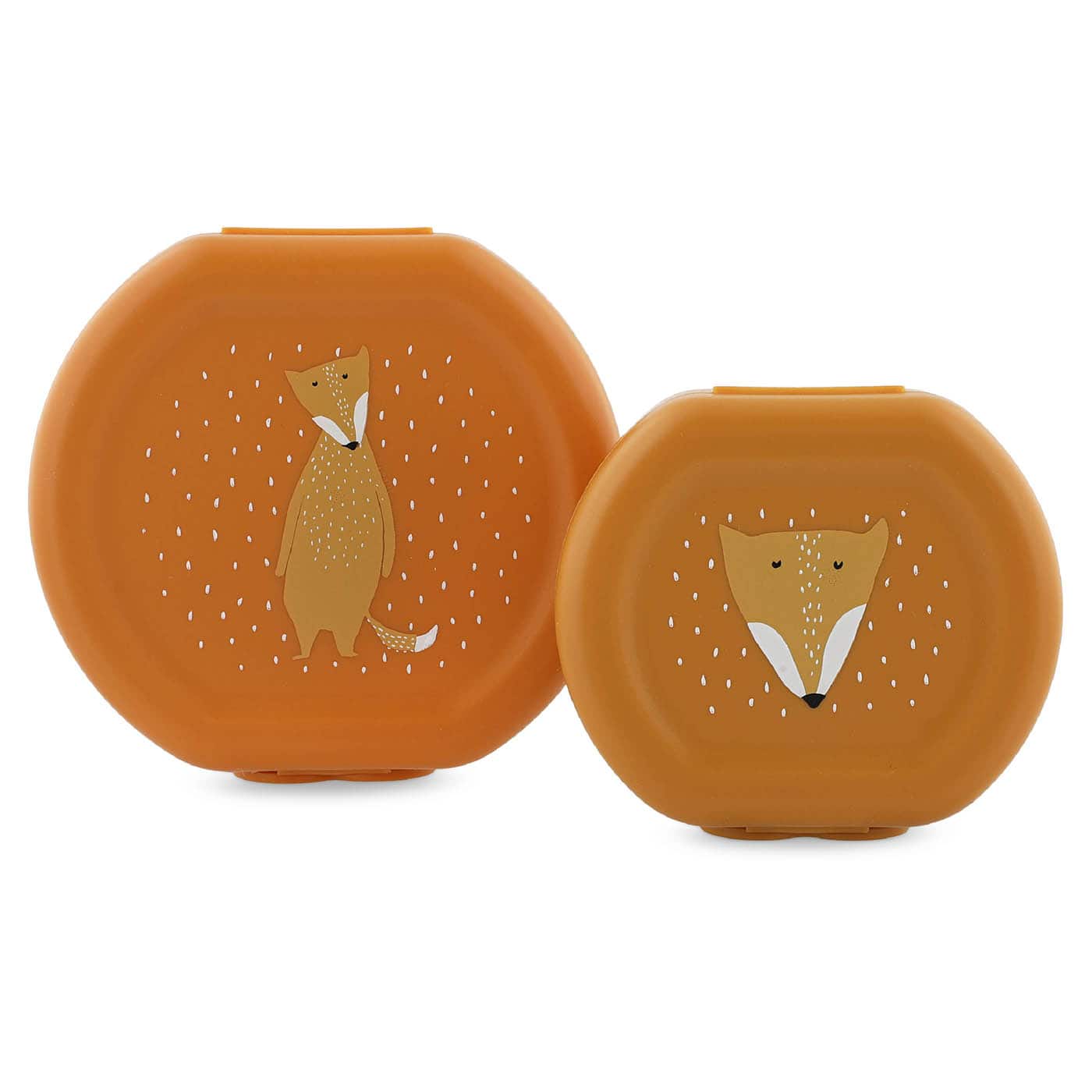 Snackbox mit Clip 2er Mr. Fox von Trixie Baby nebeneinander