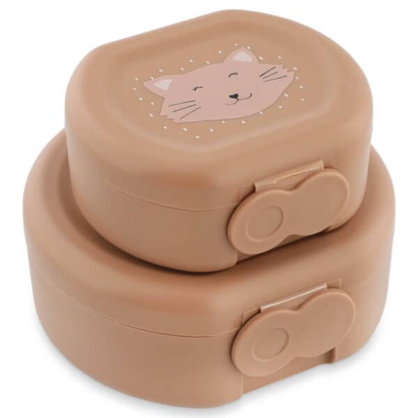 Snackbox mit Clip 2er Mrs. Cat von Trixie Baby übereinander