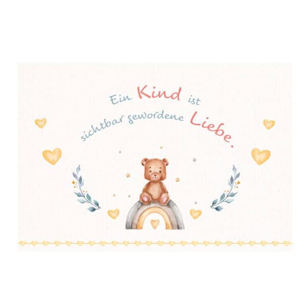Glückwünschkarte zur Geburt - Ein Kind ist...