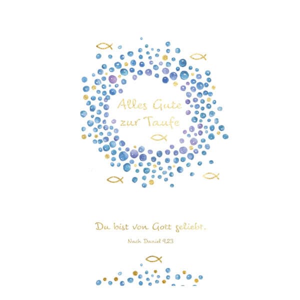 Glückwunschkarte - Alles Gute zur Taufe