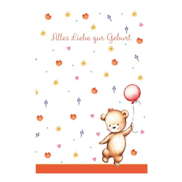 Glückwunschkarte - Alles Liebe zur Geburt