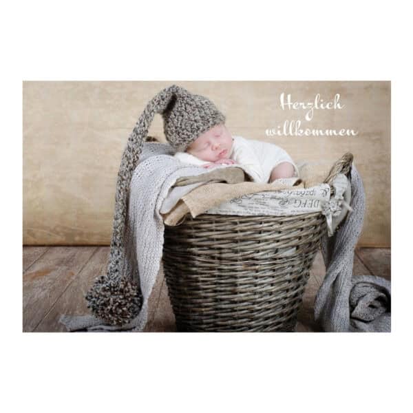 Glückwunschkarte - Herzlich willkommen