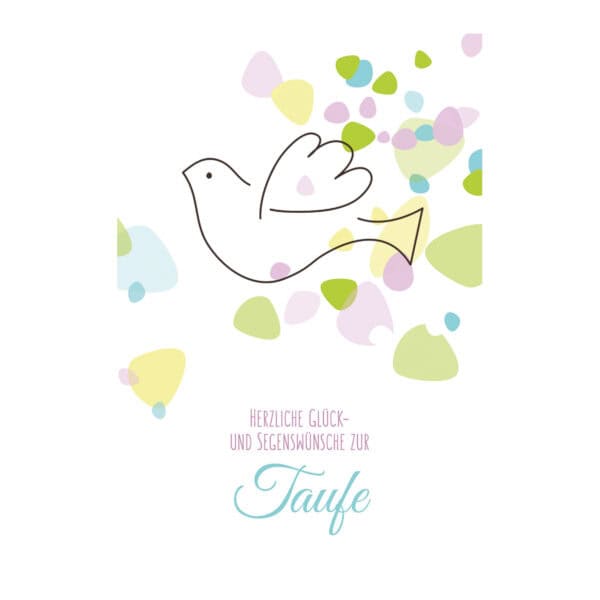 Glückwunschkarte - Herzliche Glück- und Segenswünsche zur Taufe