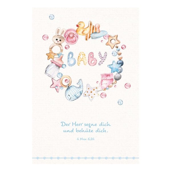 Glückwunschkarte zur Geburt - Der Herr segne dich...