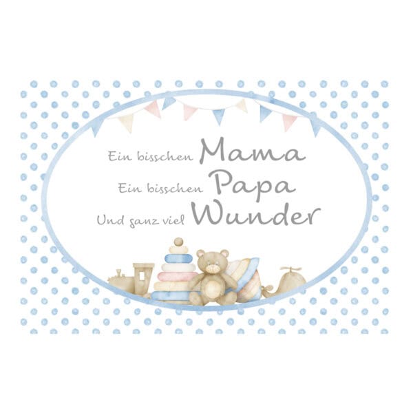 Glückwunschkarte zur Geburt - Ein bisschen Mama...