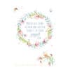 Glückwunschkarte zur Taufe - Blumenkranz