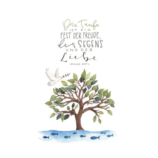 Glückwunschkarte zur Taufe - Die Taufe ist ein Fest der Freude...