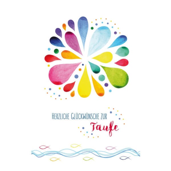 Grußkarte - Herzliche Glückwünsche zur Taufe