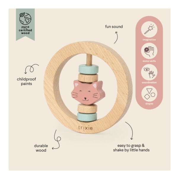 Holzrassel rund Mrs. Cat Eigenschaften