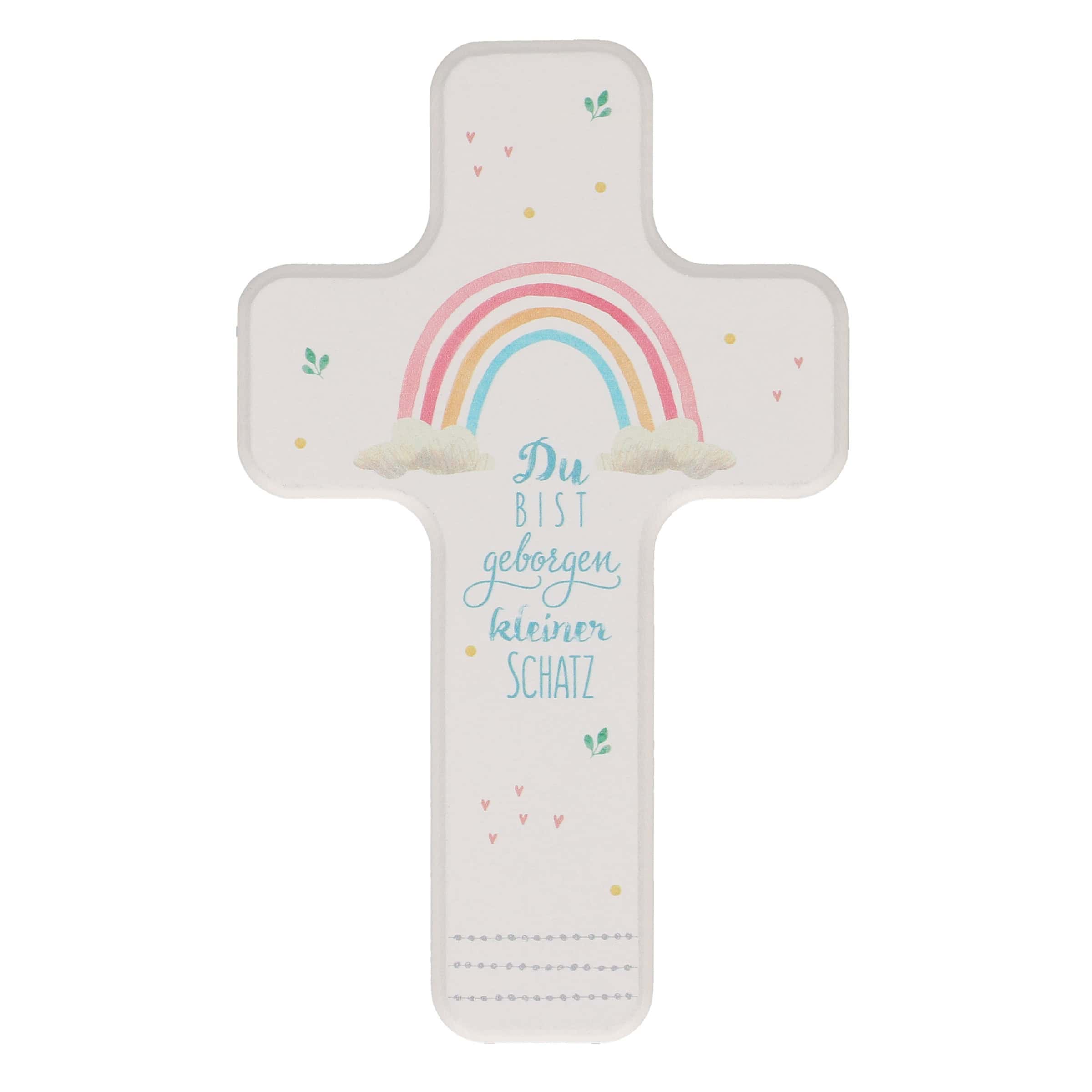 Kinderholzkreuz - Du bist geborgen, kleiner Schatz