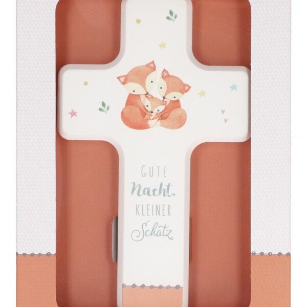 Kinderholzkreuz - Gute Nacht, kleiner Schatz-Verpackung