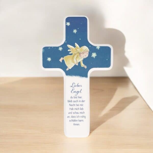 Kinderholzkreuz - Lieber Engel, du bist hier..