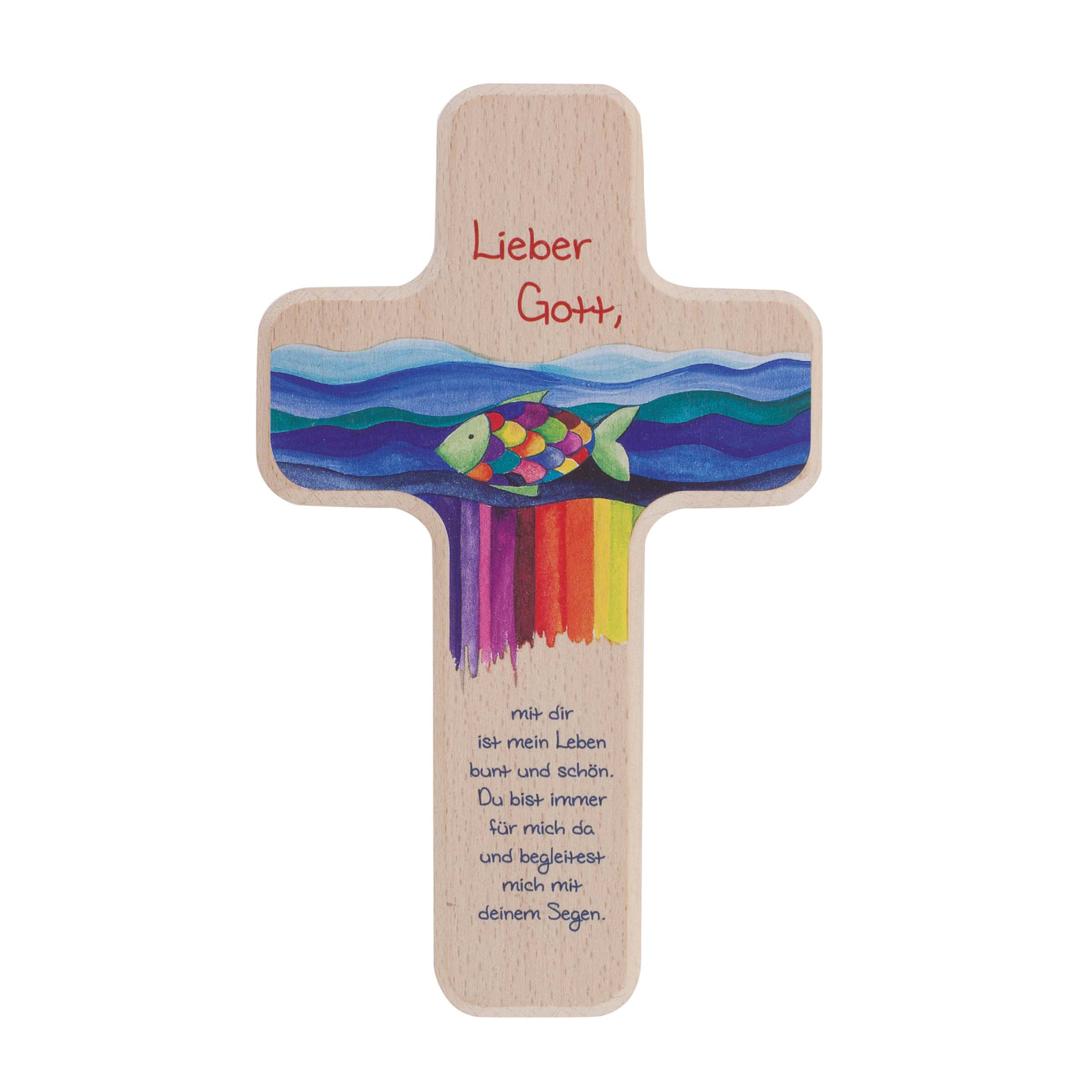 Kinderholzkreuz - Mein Leben ist bunt freigestellt