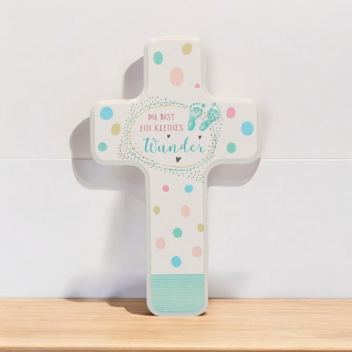 Kinderholzkreuz zur Geburt - Du bist ein kleines Wunder