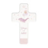 Kinderholzkreuz zur Taufe rosa - Geborgen und behütet-freigestellt