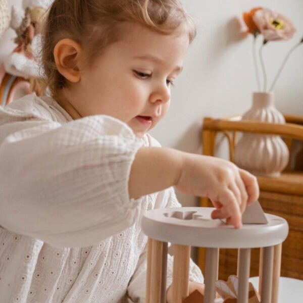 Label Label Holz Sortierbox Nougat Kind