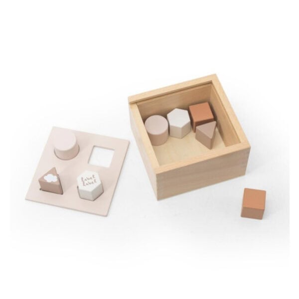 Label Label Holz Sortierbox Nougat eckig