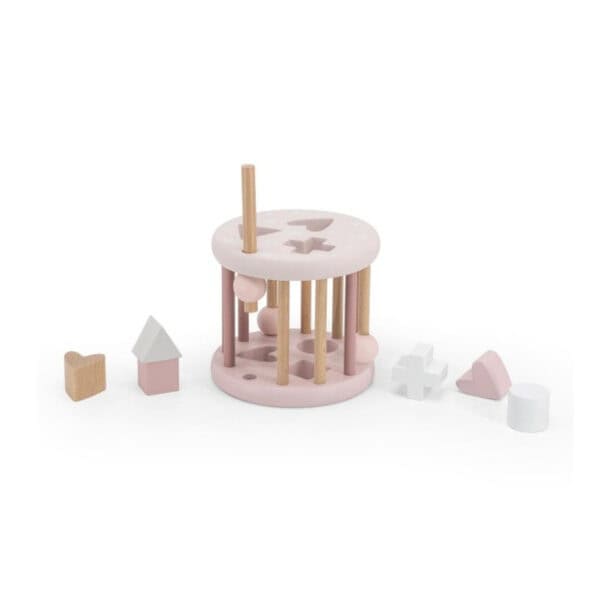 Label Label Holz Sortierbox Rosa Steine