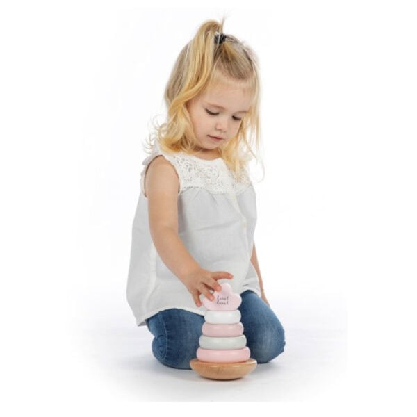 Label Label Holz Stapelturm Rosa Kind