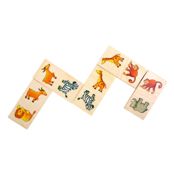 Small Foot Babyrassel Holz Domino Safari Steine