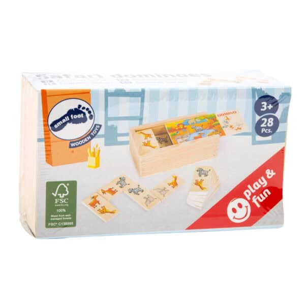 Small Foot Babyrassel Holz Domino Safari Verpackung