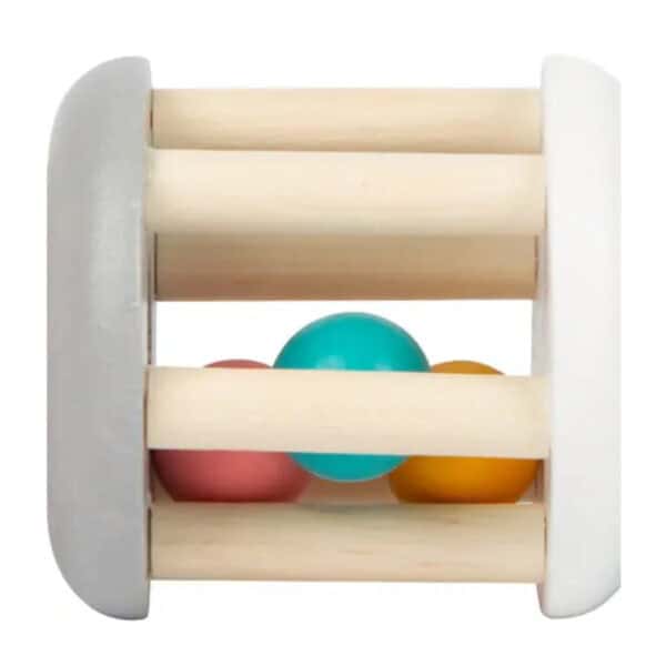 Small Foot Babyrassel Holz Pastell Greifling seitlich