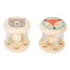 Small Foot Babyrassel Holz Pastell Tiere 2er