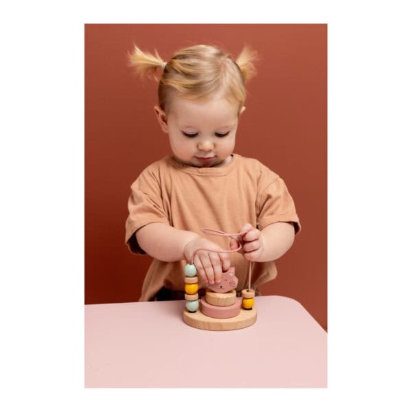 Trixie Baby Holz Motorikschlerife Mrs. Cat mit Kind