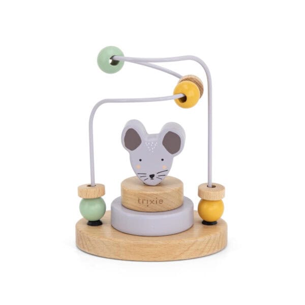 Trixie Baby Holz Motorikschlerife Mrs. Mouse