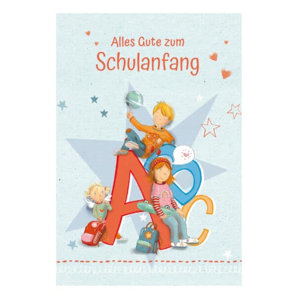 Glückwunschkarte - Alles Gute zum Schulangang ABC