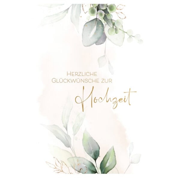 Glückwunschkarte - Herzliche Glückwünsche zur Hochzeit