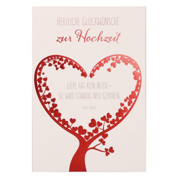 Glückwunschkarte Herzliche Glückwünsche zur Hochzeit