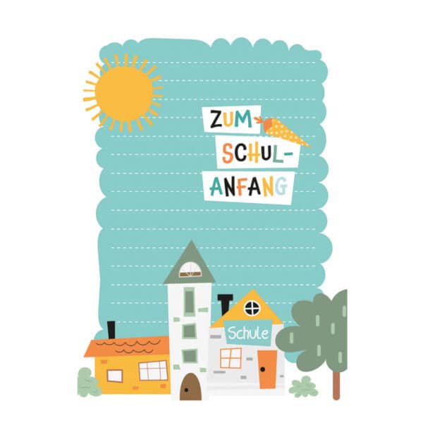 Glückwunschkarte - Zum Schulanfang