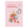 Glückwunschkarte mit Schlüsselanhänger - Alles Gute zum Schulangang