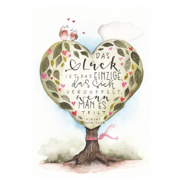 Glückwunschkarte zur Hochzeit - Das Glück ist das Einzige...