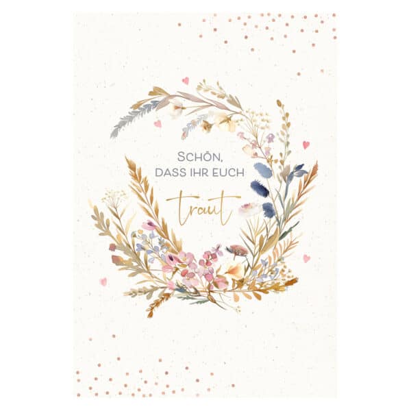 Glückwunschkarte zur Hochzeit - Schön, dass ihr euch traut