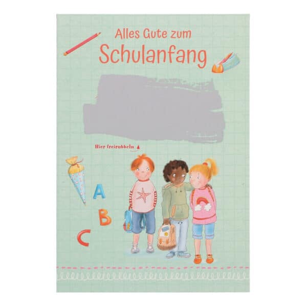 Rubbelkarte - Alles Gute zum Schulangang Grün