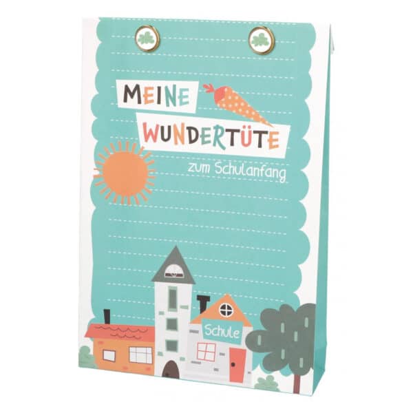 Wundertüte Schulanfang türkis