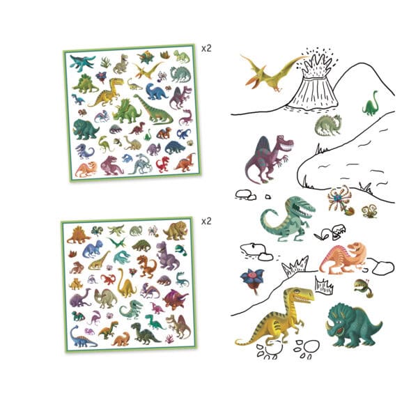 djeco-sticker-dinosaurier-anwendung
