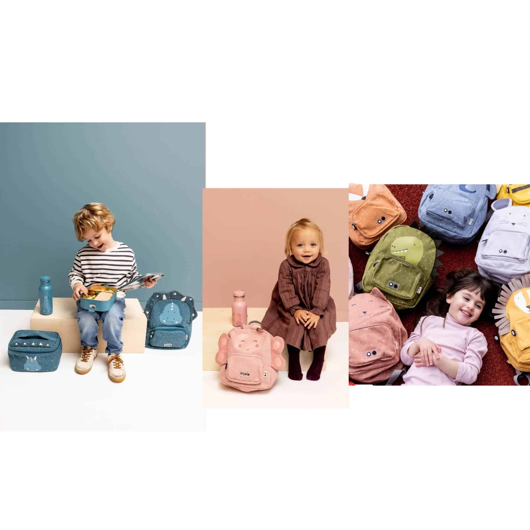 Kategoriebild Kindergartenstart, Beispiele von Kindern mit Trixie Rucksäcken