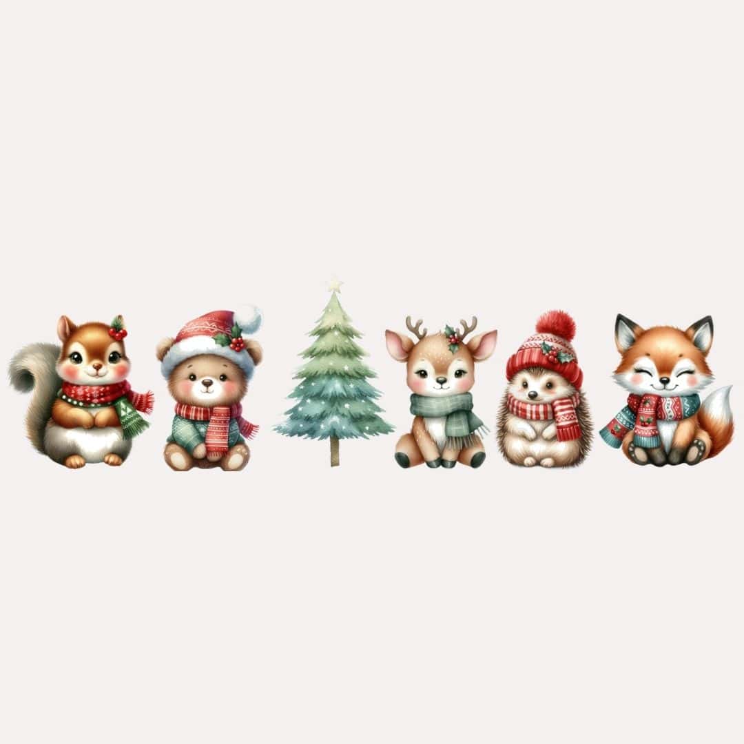 Personalisierter Adventskalender zum Aufhängen – Waldfreunde-Motiv (40 × 15 cm) - Image 3