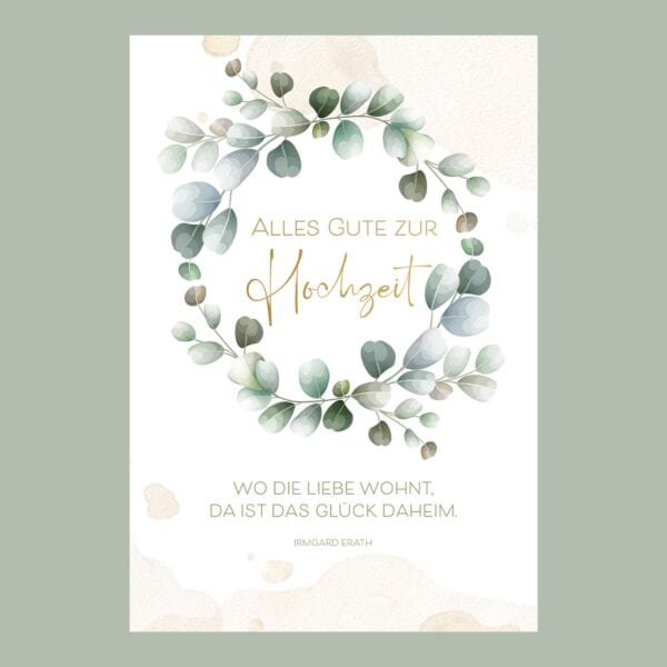 Grußkarte Alles Gute zur Hochzeit Ranke