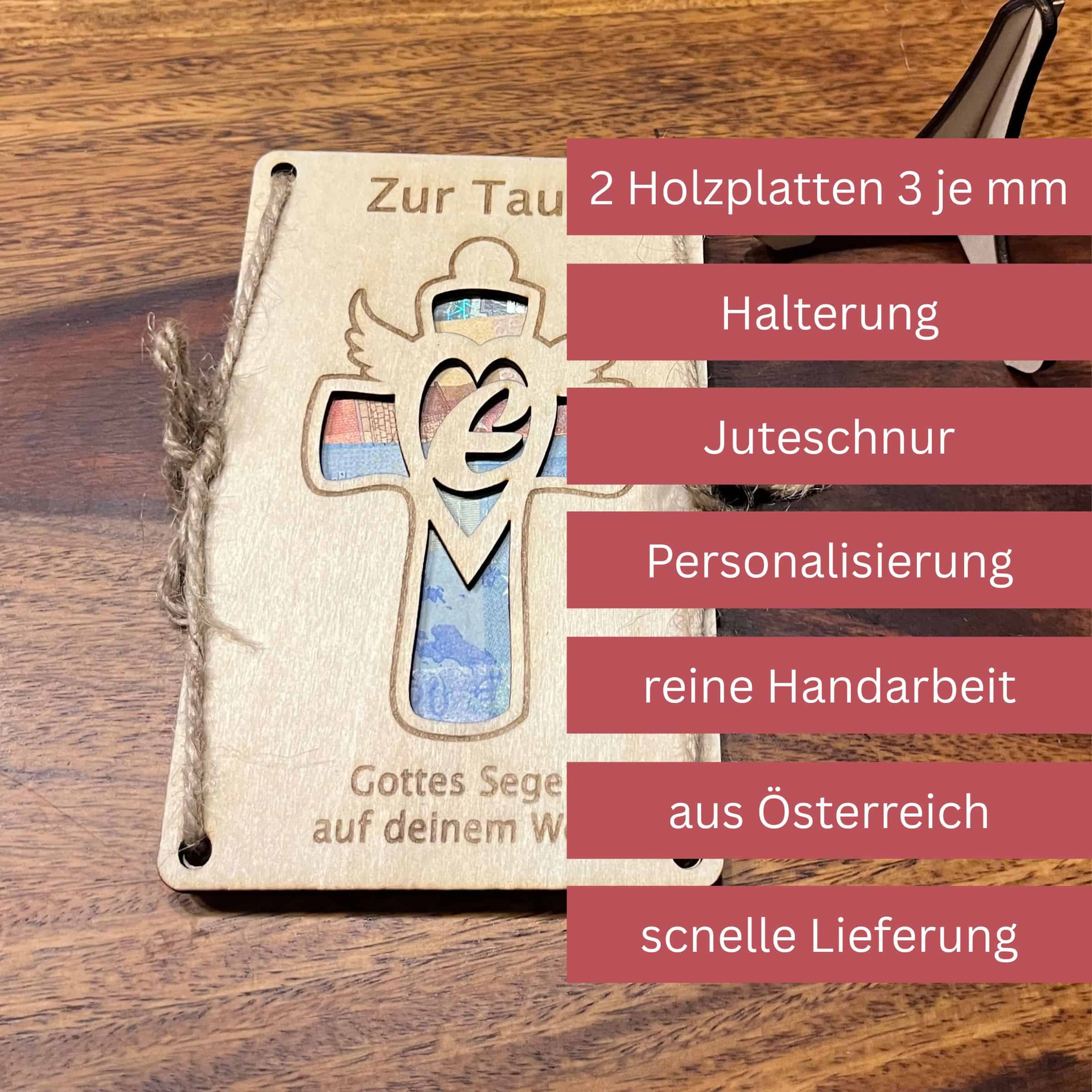holz-geldgeschenkkarte-taufe kreuz-name-details