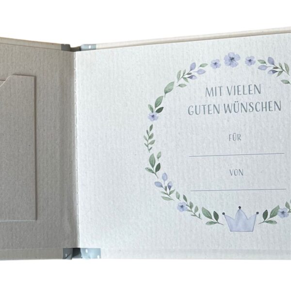 Geldgeschenk zum Fest meiner Taufe Blau Inhalt 2