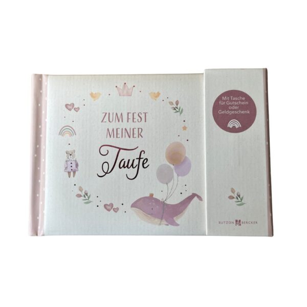 Geldgeschenk zum Fest meiner Taufe rosa