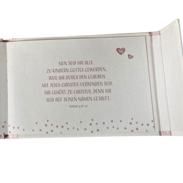 Geldgeschenk zum Fest meiner Taufe rosa Inhalt1