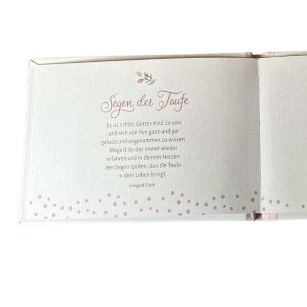 Geldgeschenk zum Fest meiner Taufe rosa Inhalt2