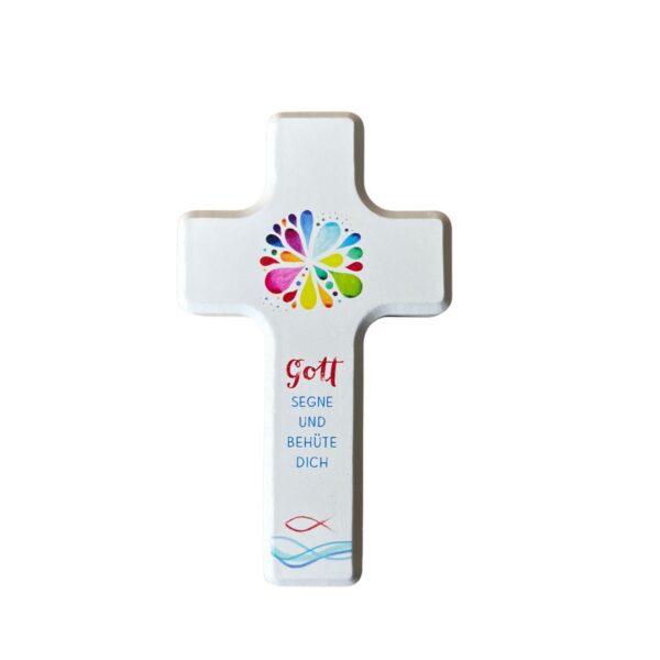 Kleines Kinderholzkreuz Gott segen